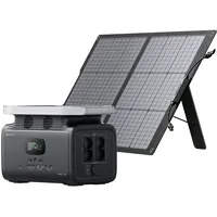 GROWATT Tragbare Powerstation 1382Wh mit 100W Solarpanel: LFP-Batterie, 4 230V/1800W AC Ausgänge, 1.8 Std. Schnellladung, Mobile Notstromversorgung für Outdoor Camping/Hausgebrauch/RV, Infinity 1300