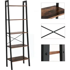 VASAGLE Bücherregal 56 x 34 x 172 cm Braun/Schwarz