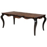 Casa Padrino Esstisch Casa Padrino Luxus Barock Esstisch Braun / Antik Schwarz 202,5 x 102 x H. 78,5 cm - Massivholz Esszimmertisch - Luxus Esszimmer Möbel im Barockstil - Barock Möbel - Barock Einrichtung