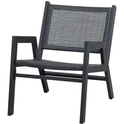 Sessel Pem aus Aluminium, Schwarz