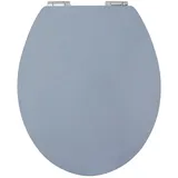 Fanmitrk WC Sitz mit Absenkautomatik Holz, Toilettendeckel aus MDF, Holzkern Toilettensitz, Klobrille Grau