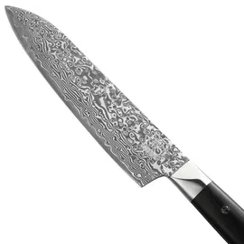 Zayiko Black Edition 3er Messer-Set I Klingen I dunkler Damast I Pakkaholz