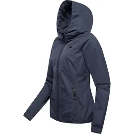 Ragwear wasserdichte und atmungsaktive Damen Übergangsjacke leichte kurze Funktionsjacke mit Kapuze Dizzie Tech YOUMODO Navy Gr. S - S
