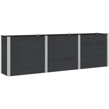 vidaXL Hochbeet 300 x 50 x 91 cm Schwarz