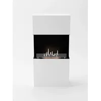 GLOW FIRE Echtfeuer-Dekokamin Nordland Ethanol Kamin, Bioethanol Kamin mit 3h Brenndauer, Heizleistung bis 2 kw weiß