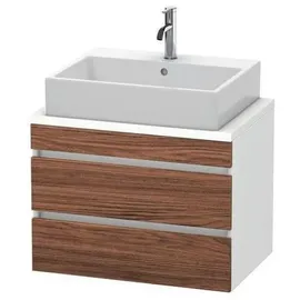 Duravit DuraStyle 70 x 47,8 cm, nussbaum dunkel/weiß matt, für Konsole, 2