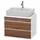 Duravit DuraStyle 70 x 47,8 cm, nussbaum dunkel/weiß matt, für Konsole, 2