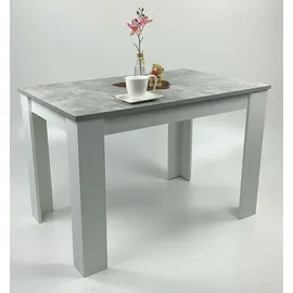 schömig 24/7 ® Esstisch 110 x 74,5 x 70 cm grau/weiß