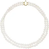 FIRETTI Perlenkette Schmuck Geschenk Gold 585 Halsschmuck Halskette, Made in Germany - mit Akoyazuchtperle gelb|goldfarben|weiß