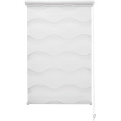 Liedeco Klemmfix Duo-Rollo Wave 80 x 150 cm Polyester Weiß