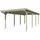 SKANHOLZ Carport Emsland 4,04 x 8,46 m unbehandelt mit EPDM-Dach und Regenrinne