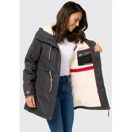 Navahoo Winterjacke Ireliaa mit warmen Teddyfell grau L (40)