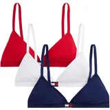 Tommy Hilfiger Triangel-BH 3 PACK TRIANGLE Blau/Rot/Weiß S