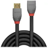 Lindy HDMI Verlängerungskabel HDMI-A Stecker, HDMI-A Buchse 2,00 m Rot/Schwarz