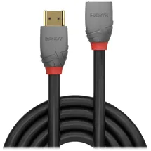 Lindy HDMI Verlängerungskabel HDMI-A Stecker, HDMI-A Buchse 2,00 m Rot/Schwarz