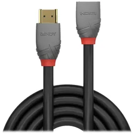 Lindy HDMI Verlängerungskabel HDMI-A Stecker, HDMI-A Buchse 2,00 m Rot/Schwarz