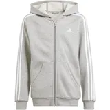 Adidas Kinder Sweatjacke Essentials 3S Fleece FZ Hoodie IS3241 164 - Medium Grey Heather