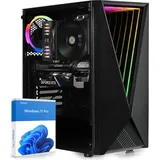 dcl24 Intel Gamer PC i5 12400, RTX4060 8GB - 500GB SSD, 16GB DDR4, Zocker PC mit 6x4.4 GHz, Tower PC mit WLAN, Gaming PC mit Windows 11 Pro