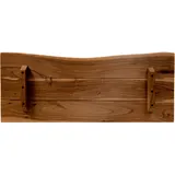 Sam Holzplatte Arya mit echter Baumkante (einseitig), 80 x 30 cm, Akazienholz nussbaum, massiv & lackiert