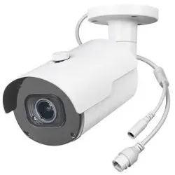 Indexa 29244 IP-Kamera 5MP Netzwerk-Kamera Motorzoom 2, 8-12mm PoE KI-Funktionen IR45m weiß NWB6554M