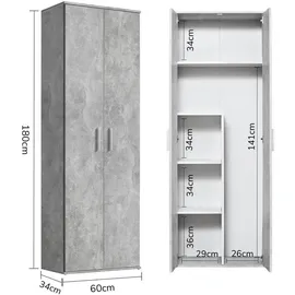 mokebo Der Lange 60 x 180 cm Grau