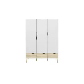 Möbel Kraft Kleiderschrank ¦ weiß ¦ Maße (cm): B: 147 H: 200 T: 58.0