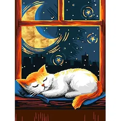 Malen nach Zahlen "Schlafende Katze", 30 x 40 cm