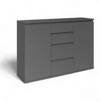 Stella Trading Brest, Anthrazit, - Modernes Sideboard mit viel