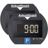 Needit 2X Park Lite elektronische Parkscheibe Digitale Parkuhr schwarz mit offizieller Zulassung vom KBA - 2 Stück Spar Set