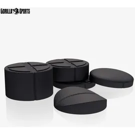 Gorilla Sports GORILLA SPORTS® Rückenstrecker - Set, Verstellbar, bis 300 kg - Rückendehner, Rückenretter, Rückentrainer zur Dehnung von Rücken, Wirbelsäul... - Schwarz