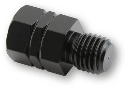 SHIN YO Spiegeladapter Loch M10 li. auf Bolzen M10 re. schwarz, schwarz