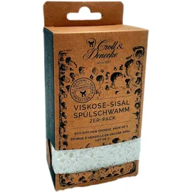 Croll & Denecke Viskose-Sisal Spülschwamm 2er Pack