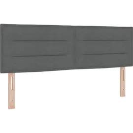 vidaXL Boxspringbett 140 x 200 cm Dunkelgrau