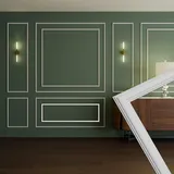 HEXIM Stuckleisten Wandrahmen Sets HDPS weiß - Auswahl an Größen für Wand, Decke, Bilder & Spiegel - Als optischer Rahmen für stilvolle Raumsegmente (RM16-I 116X36CM)