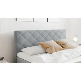 panda möbel BOXSPRINGBETT Diamaro 160x200 cm mit Bettkasten und Topper - Hellgrau - Hellgrau