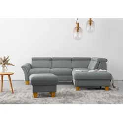 Ecksofa HOME AFFAIRE "Lindgren L-Form", grau, B:249cm H:84cm T:217cm, 100% Polyester, Sofas, wahlweise mit TV-Funktion, Stauraum und Kopfteilverstellung