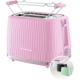 Russell Hobbs Toaster Eden 6 Bräunungsstufen, Hebefunktion, Auftau-, Aufwärm- & Raspberry 27372-56