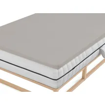 biberna 0077641 Jersey-Elastic-Topper 140 x 200 - 160 x 220 cm sturmgrau