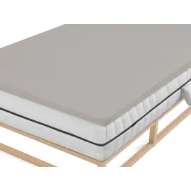 biberna 0077641 Jersey-Elastic-Topper 140 x 200 - 160 x 220 cm sturmgrau