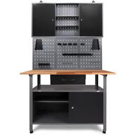 Ondis24 Werkbank Set 120 cm, Fsc, Freizeit, Heimwerken, Werkstatt