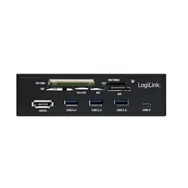 Logilink Multifunktions-Panel SATA Speicherkartenlesegerät, Schwarz