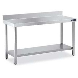 Edelstahl 1500x500 Edelstahl Wandtisch mit Regal.