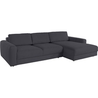 Ecksofa PLACES OF STYLE "Bloomfield" Sofas Gr. B/H/T: 303 cm x 84 cm x 176 cm, Struktur, mega-Recamiere rechts, XXL ohne Sitztiefenverstellung, grau (graphite) Ecksofas