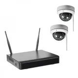 Indexa WLAN-NVR mit 2 Funk-Kuppelkameras WR100D, 2TB Festplatte HDD WiFi