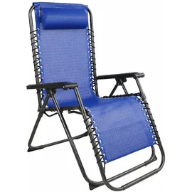 Mojawo Luxus Comfort Liegestuhl 67 x 175 x 108 cm blau 1 St.