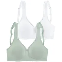 PETITE FLEUR T-Shirt-BH Damen mint+weiß Gr.80B