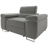 Mirjan24 Sessel Torezio Textil 134 x 90 x 102 cm Grau