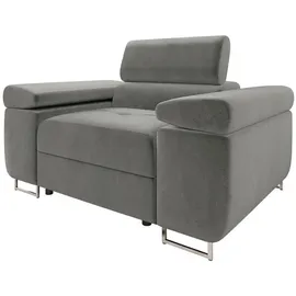 Mirjan24 Sessel Torezio Textil 134 x 90 x 102 cm Grau