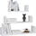 Topeshop Wandregal 3er-Set 3P 40 x 12 x 10 cm Weiß