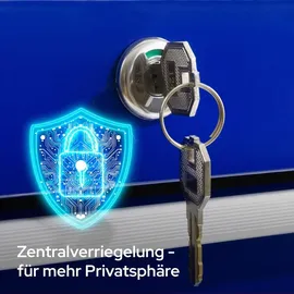 Arebos Werkstattwagen 5 Fächer zentral abschließbar | Blau